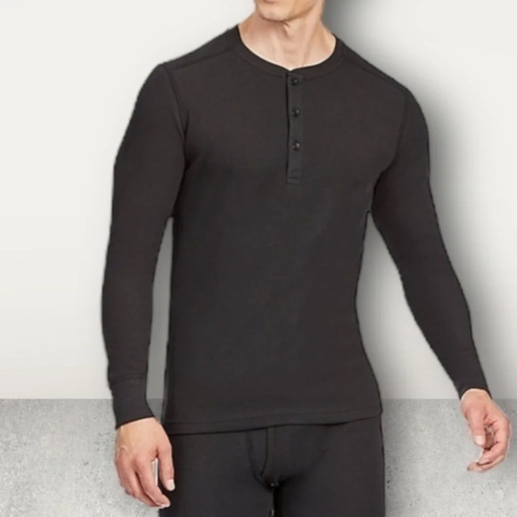 Men’s Eddie Bauer medium weight waffle Henley, new inbox XL ~ L ~ S sizes - Picture 1 of 7
